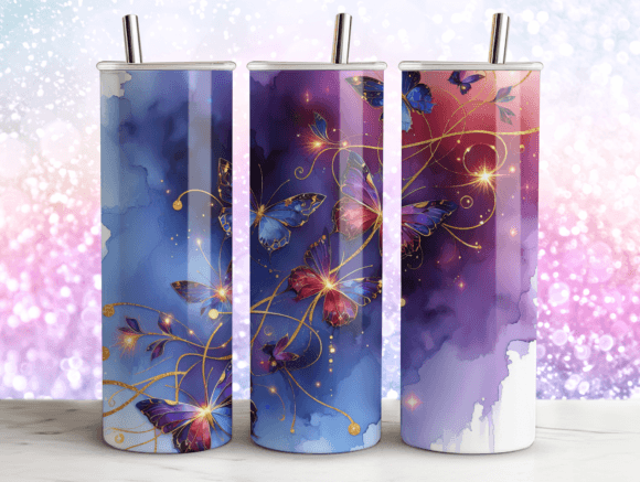 Butterflies Glitter Tumbler Wrap 20oz Review