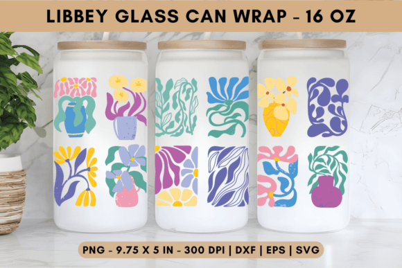 Colorful Nature Libbey Glass Wrap Graphics for Tumbler Wraps