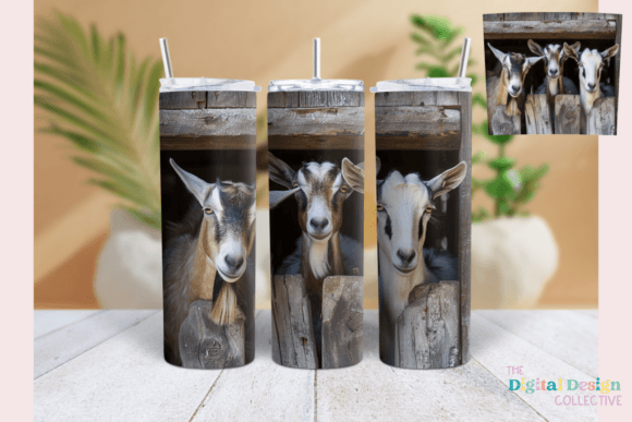 Goat 20 Oz Tumbler Design for Branding and Marketing