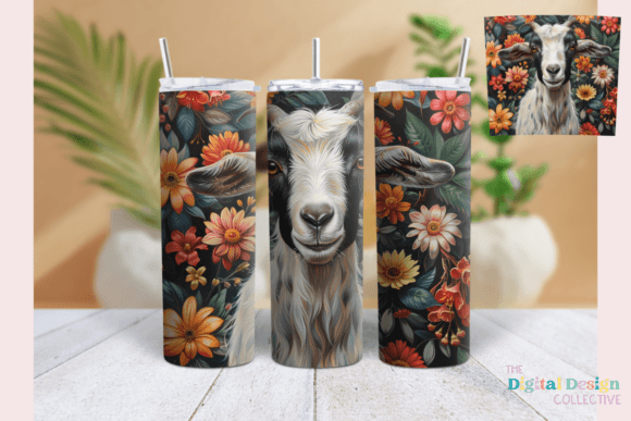 Goat Tumbler Png for Tumbler Wraps and Graphics