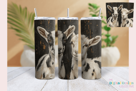 Goat Tumbler Wrap Sublimation Graphics for Tumbler Wraps