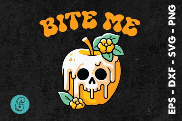 Halloween Bite Me Apple Skull SVG Review