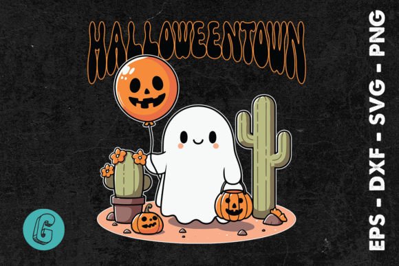 Halloweentown 1998 Retro Pumpkin SVG for Print Templates and Graphics