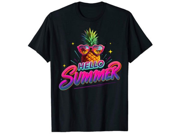 Hello Summer Pineapple T-Shirt Design for Crafters