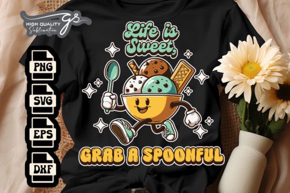 Life is Sweet Grab a Spoonful SVG for Crafts and Graphics
