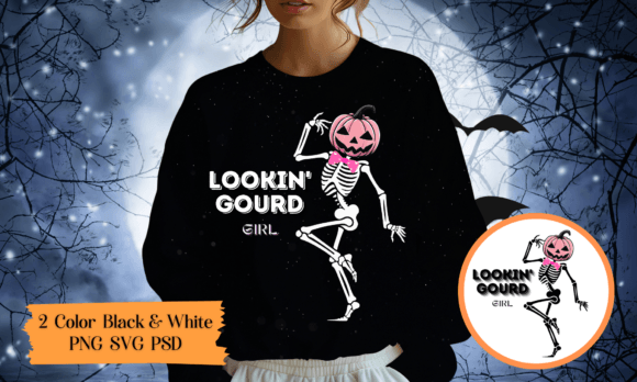 Lookin’ Gourd Girl Funny Ghost Halloween Graphics