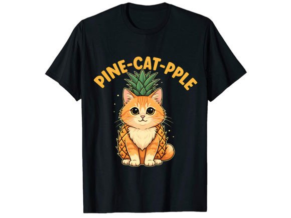 Pine-Cat-Pple T-Shirt Design for Creative Projects