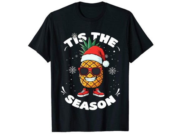 Tis the Season Pineapple T-Shirt Design for Branding and Graphics