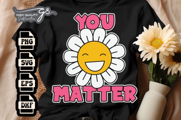 You Matter Groovy Retro Positive SVG for Crafts and Graphics